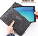 MoKo 9-11 Inch Felt Tablet Sleeve Bag Carrying Case Fits Tab S8 11", iPad Pro 11 2021-2018, iPad 9th 8th 7th Gen 10.2, iPad Air 4 10.9, iPad Air 3 10.5, iPad 9.7, Galaxy Tab A 10.1 - Dark Gray