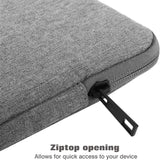MoKo 12.9 Inch Laptop Sleeve Case Fits iPad Pro 12.9 2021-2018, iPad Pro 12.9 2017/2015, Tab S8+ 12.4", Surface Laptop Go 12.4", Polyester Bag Fit with Apple Pencil and Smart Keyboard, Light Gray