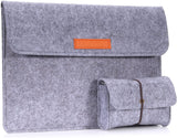 MoKo 13-13.3 Inch Laptop Sleeve Case Fits Tab S8+ 12.4", MacBook Pro M1 Pro/M1 Max 14.2 2021, MacBook Pro 13", iPad Pro 12.9 2021/2020, Computer with Small Felt Accessory Bag, Light Gray
