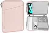MoKo 8-9 Inch Tablet Sleeve, Fits iPad Mini 6 5/4/3/2/1, Galaxy Tab A7 Lite 8.7/Tab A 8.0/Tab A 8.4, Tab 8.0,Protective Sleeve Carrying Case with Slanted Pocket, Pink