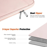MoKo 9-11 Inch Tablet Sleeve Case, Fits iPad air 5 10.9" 2022, iPad Pro 11 2021-2018, iPad 10.2 2021-2019, iPad Air 4 10.9, Tab S8/A7, Protective Bag Carrying Case with Pocket, Pink