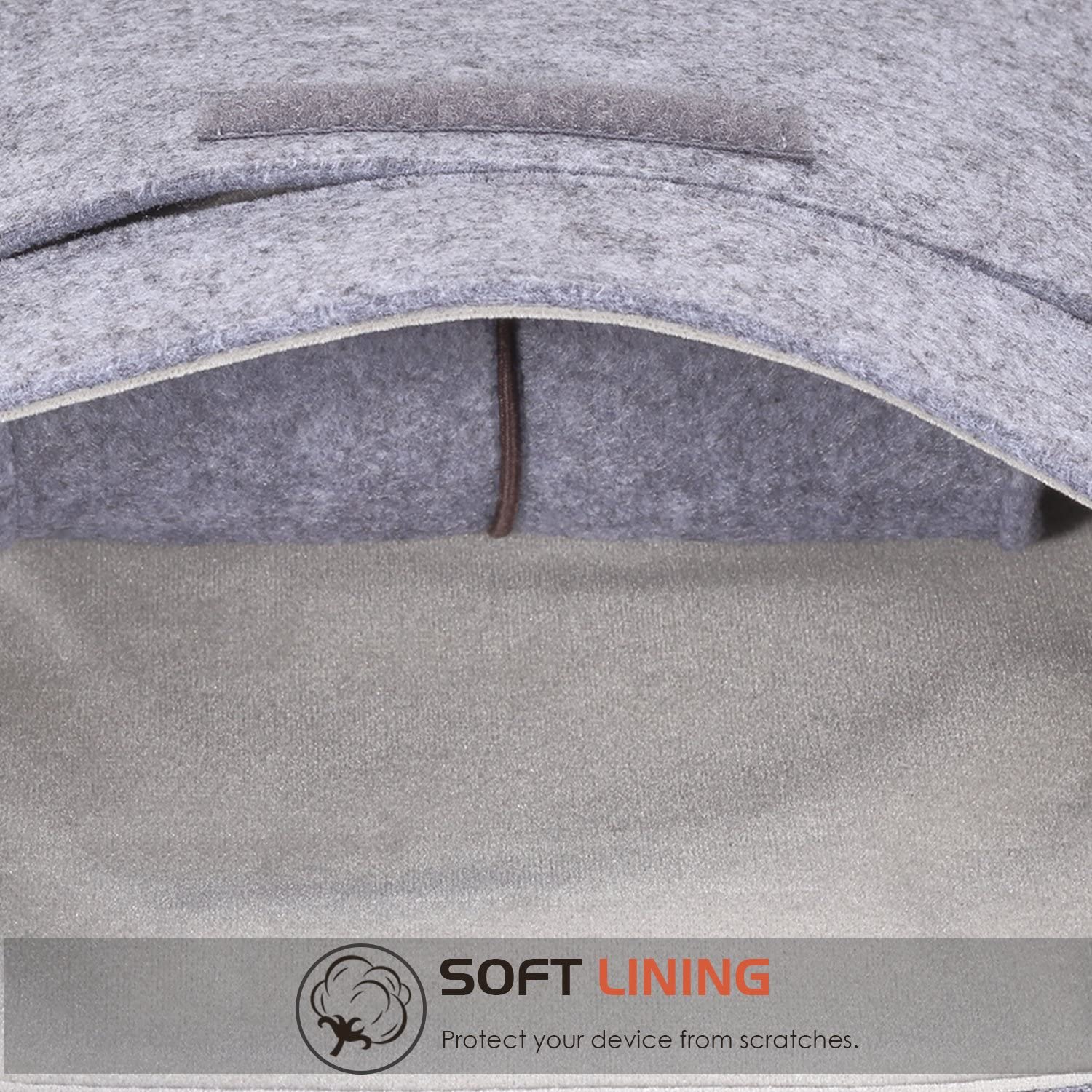 MoKo 13-13.3 Inch Laptop Sleeve Case Fits Tab S8+ 12.4", MacBook Pro M1 Pro/M1 Max 14.2 2021, MacBook Pro 13", iPad Pro 12.9 2021/2020, Computer with Small Felt Accessory Bag, Light Gray