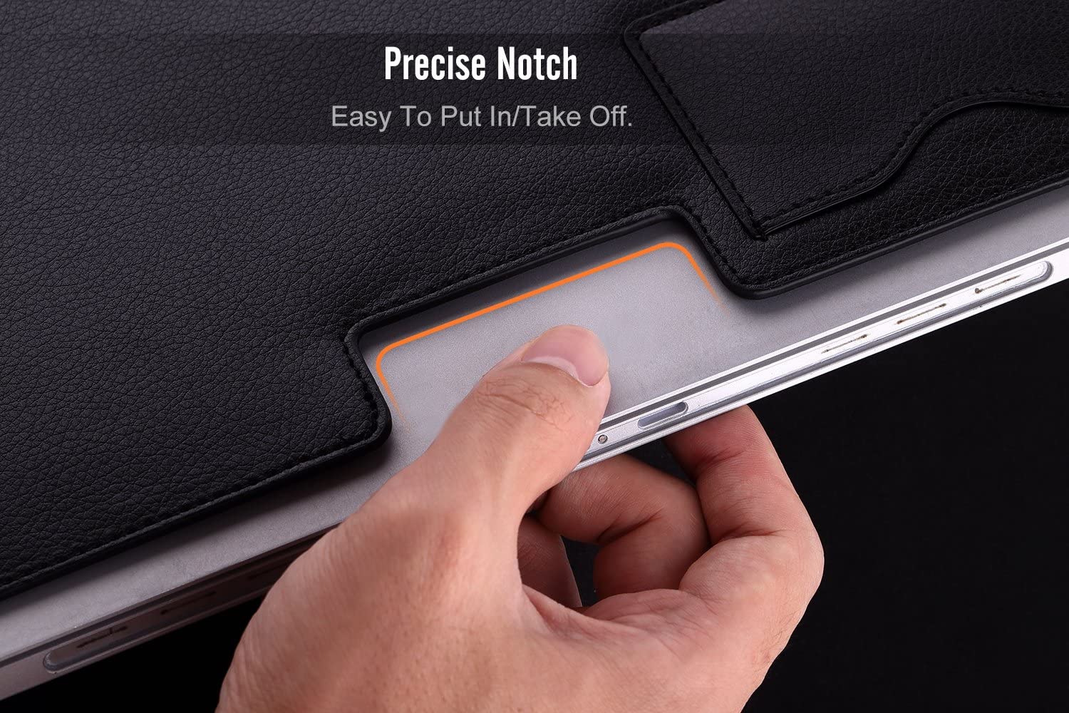 MoKo 12.9 Inch Tablet Sleeve Case, Protective PU Leather Bag Fit Tab S8+ 12.4"/Ultra 14.6", iPad Pro 12.9 3rd/4th Gen 2018-2020, iPad Pro 12.9 2021-2018, with Built-in Card Slot Document Pocket,Black