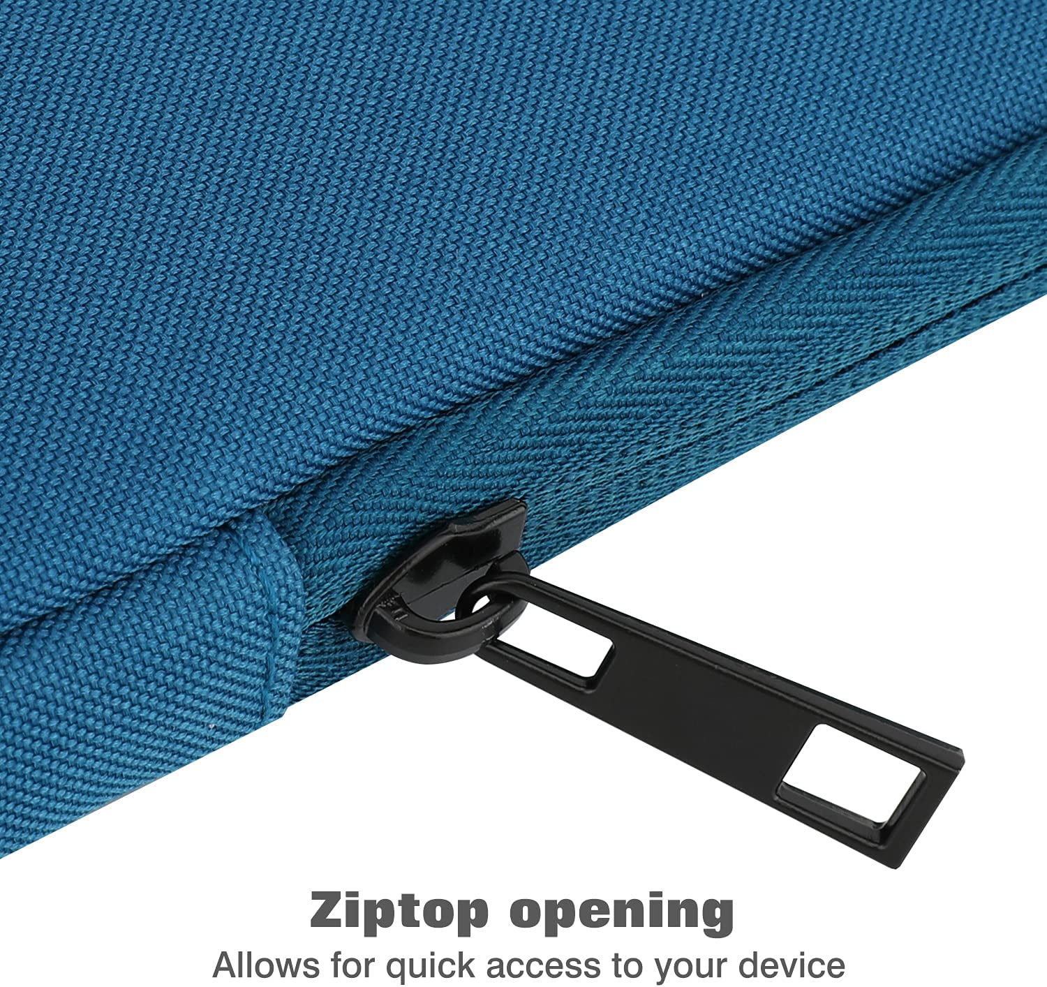 MoKo 7-8 Inch Tablet Sleeve Bag, Polyester Pouch Cover Case Fits iPad Mini (6th Gen) 8.3" 2021, iPad Mini 5/4/3/2/1, Samsung Galaxy Tab S2 8.0, Tab A 8.0, ZenPad Z8s 7.9, Peacock Blue
