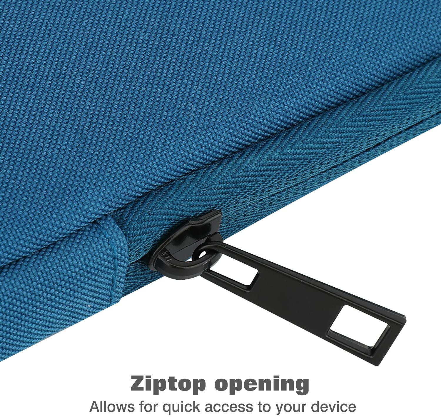 MoKo 12.9 Inch Laptop Sleeve Case Fits Tab S8+ 12.4", iPad Pro 12.9 2021-2018, iPad Pro 12.9 2017/2015, Surface Laptop Go 12.4", Polyester Bag Fit with Apple Pencil and Smart Keyboard, Peacock Blue