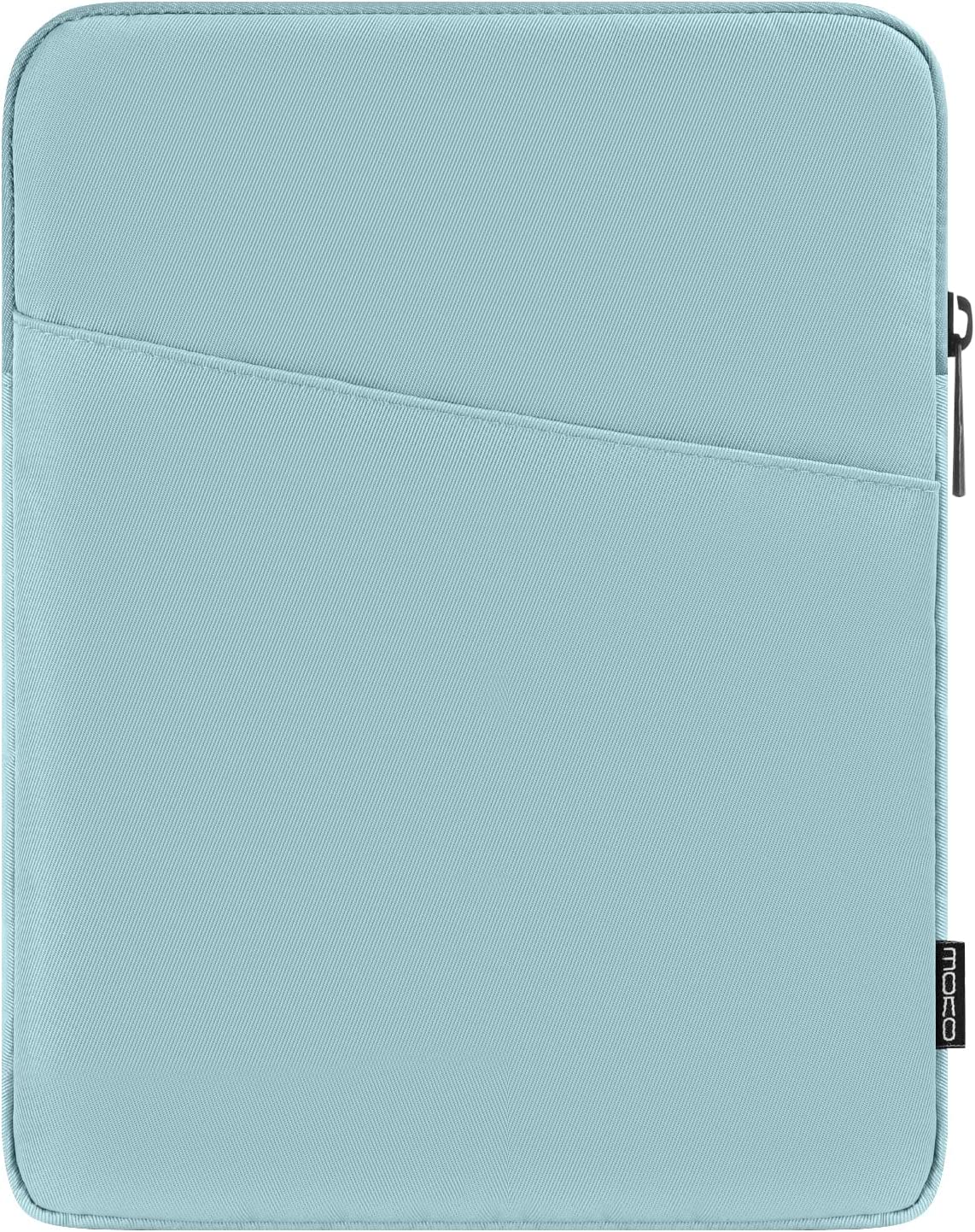 MoKo 9-11 Inch Tablet Sleeve Fits iPad air 5 10.9" 2022, iPad Pro 11 2021-2018, iPad 9/8/7th Gen 10.2, iPad Air 4 10.9, iPad Air 3 10.5, iPad 9.7, Tab A 10.1, Polyester Bag with Pocket, Black