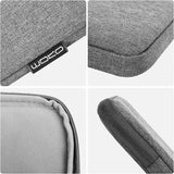 MoKo 12.9 Inch Laptop Sleeve Case Fits iPad Pro 12.9 2021-2018, iPad Pro 12.9 2017/2015, Tab S8+ 12.4", Surface Laptop Go 12.4", Polyester Bag Fit with Apple Pencil and Smart Keyboard, Light Gray