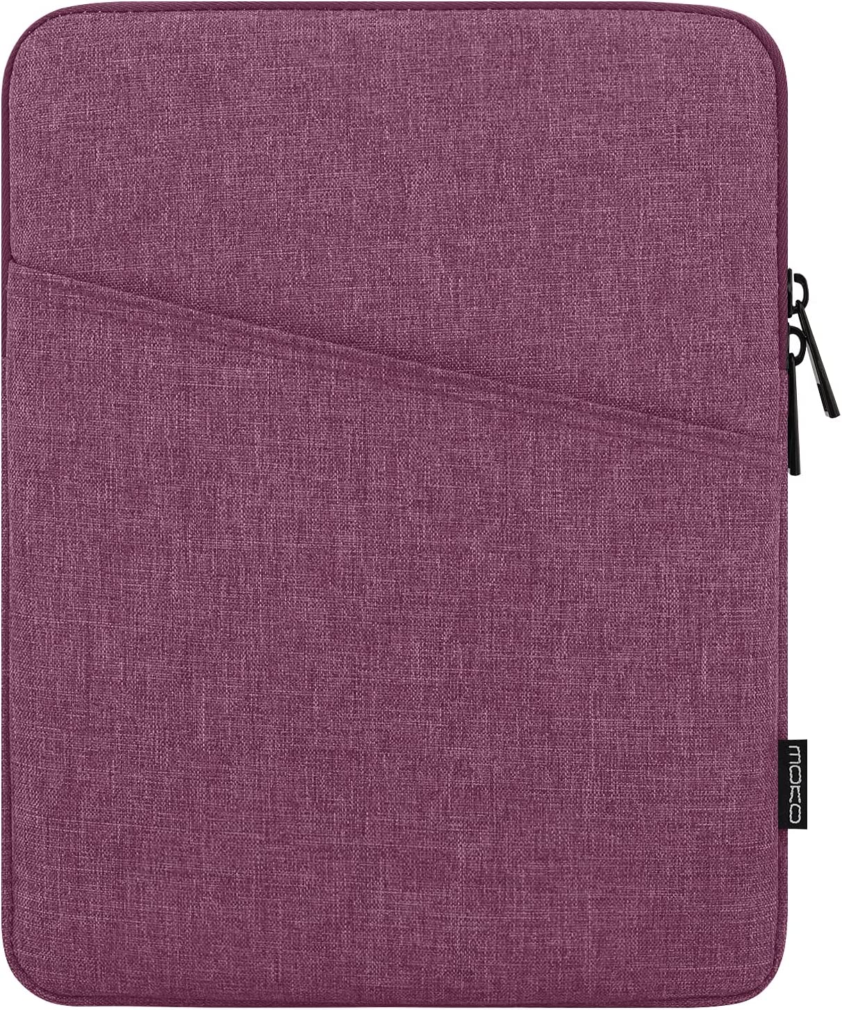 MoKo 9-11 Inch Tablet Sleeve Fits iPad air 5 10.9" 2022, iPad Pro 11 2021-2018, iPad 9/8/7th Gen 10.2, iPad Air 4 10.9, iPad Air 3 10.5, iPad 9.7, Tab A 10.1, Polyester Bag with Pocket, Black