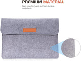 MoKo 13-13.3 Inch Laptop Sleeve Case Fits Tab S8+ 12.4", MacBook Pro M1 Pro/M1 Max 14.2 2021, MacBook Pro 13", iPad Pro 12.9 2021/2020, Computer with Small Felt Accessory Bag, Light Gray