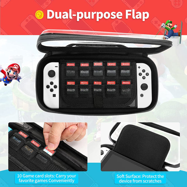 MoKo Carrying Case for Nintendo Switch OLED Model 2021/Switch