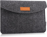 MoKo 9-11 Inch Felt Tablet Sleeve Bag Carrying Case Fits Tab S8 11", iPad Pro 11 2021-2018, iPad 9th 8th 7th Gen 10.2, iPad Air 4 10.9, iPad Air 3 10.5, iPad 9.7, Galaxy Tab A 10.1 - Dark Gray