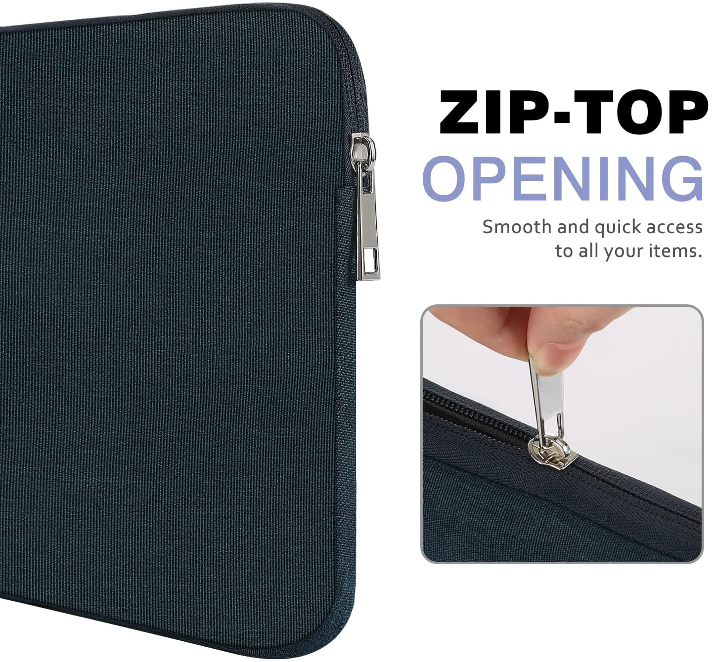 MoKo 7-8 Inch Tablet Sleeve Bag, Carrying Case Fit with iPad Mini 6/5/4/3/2, Samsung Galaxy Tab A7 Lite 8.7" / Tab A 8.0", New Fire 7, Indigo