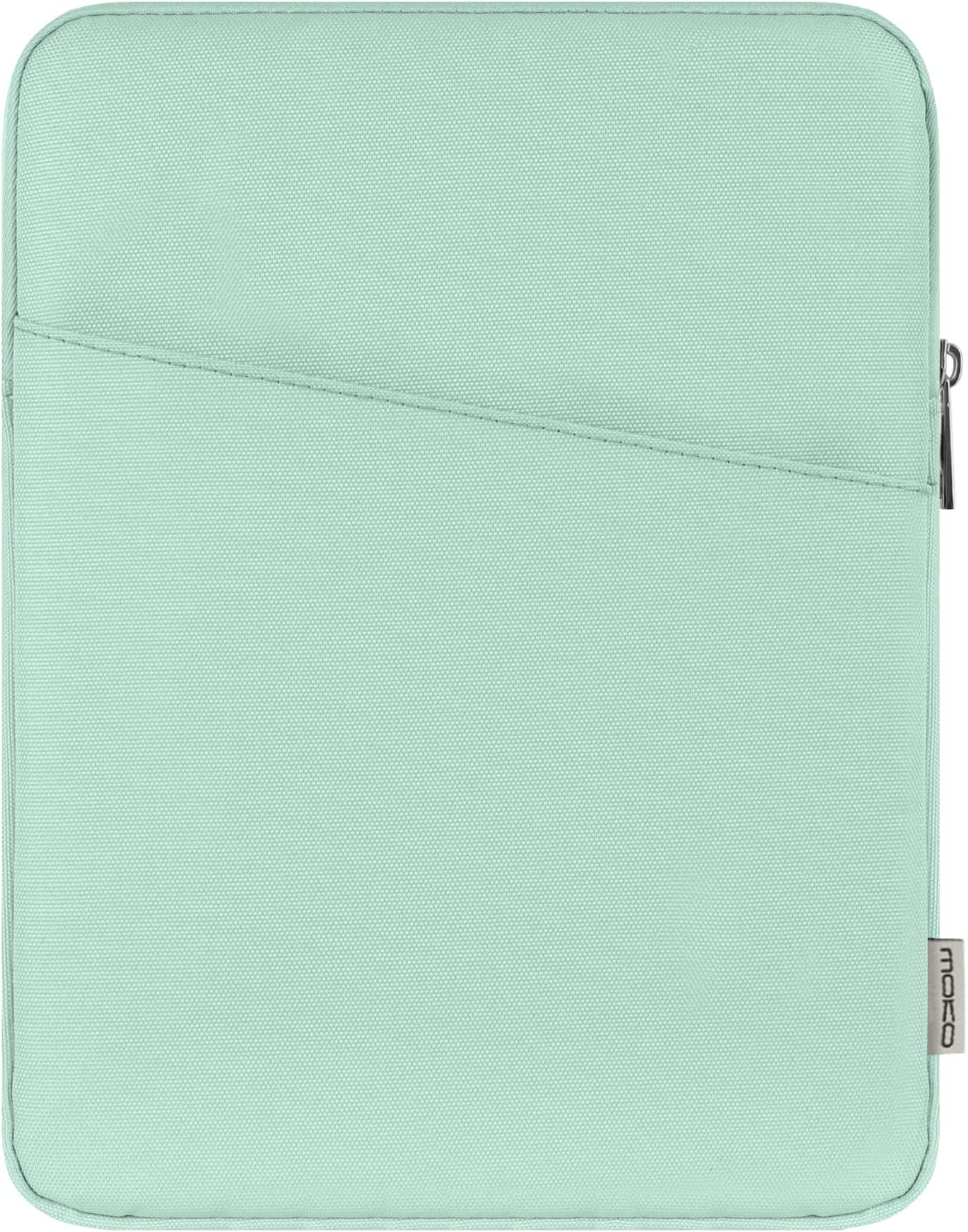 MoKo 9-11 Inch Tablet Sleeve Fits iPad air 5 10.9" 2022, iPad Pro 11 2021-2018, iPad 9/8/7th Gen 10.2, iPad Air 4 10.9, iPad Air 3 10.5, iPad 9.7, Tab A 10.1, Polyester Bag with Pocket, Black