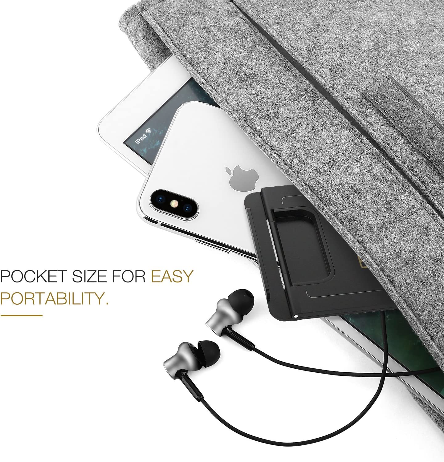 MoKo 2 Pack Phone/Tablet Stand, Foldable Desktop Holder for 4-11" Devices, Fit with iPhone 13 Pro Max/13, iPhone 12/12 pro Max/11, iPad Air 4/Mini 6 2021, iPad 9th 10.2, Galaxy S20, Black & Blue