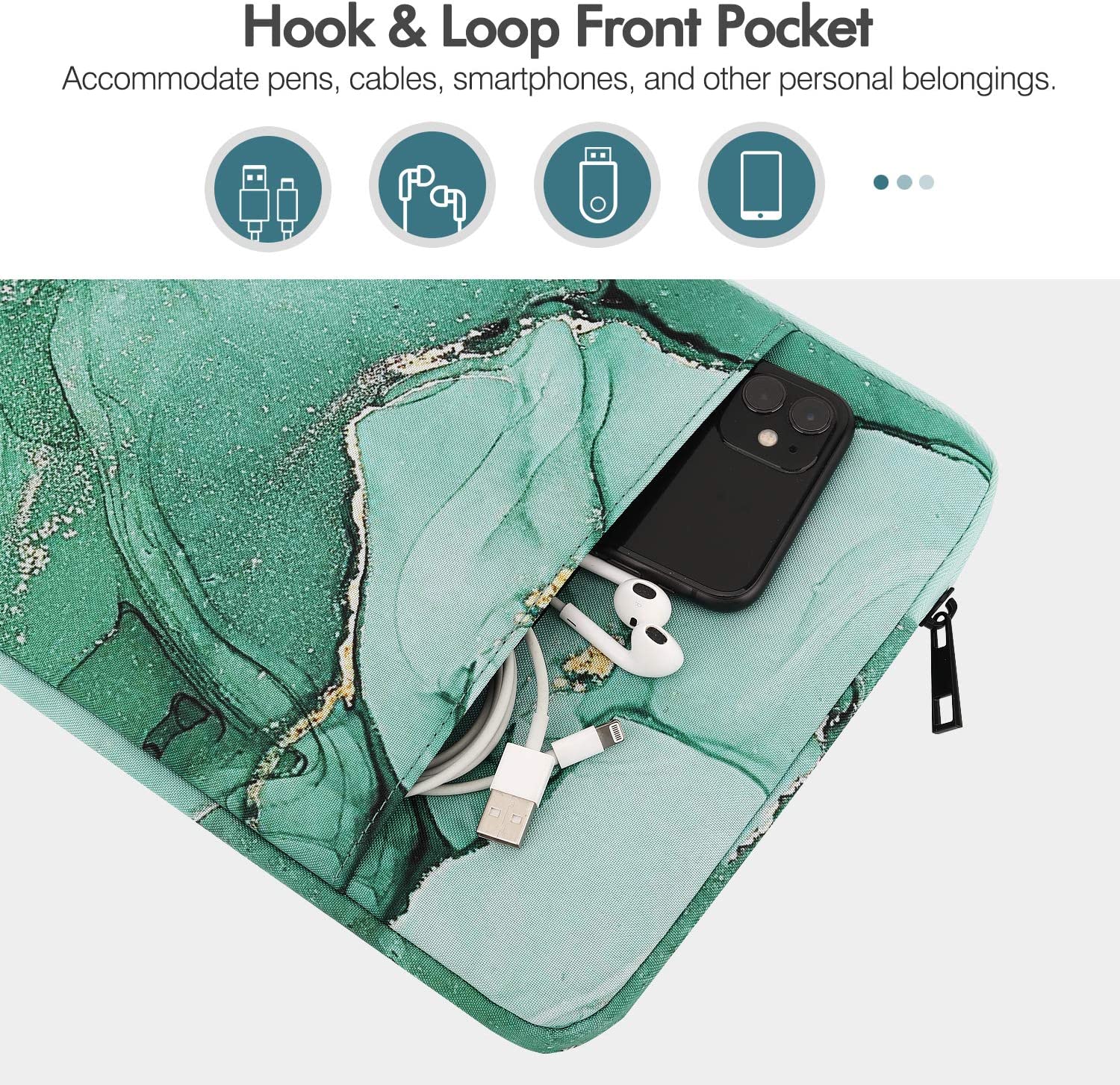 MoKo 9-11 Inch Tablet Sleeve Bag Carrying Case Fit iPad air 5 10.9" 2022, iPad Pro 11 2021-2018, iPad 9/8/7th Gen 10.2, iPad Air 4 10.9, iPad Air 3 10.5, Tab S8/S7/A7 Lite/Tab A 10.1, Forest Green