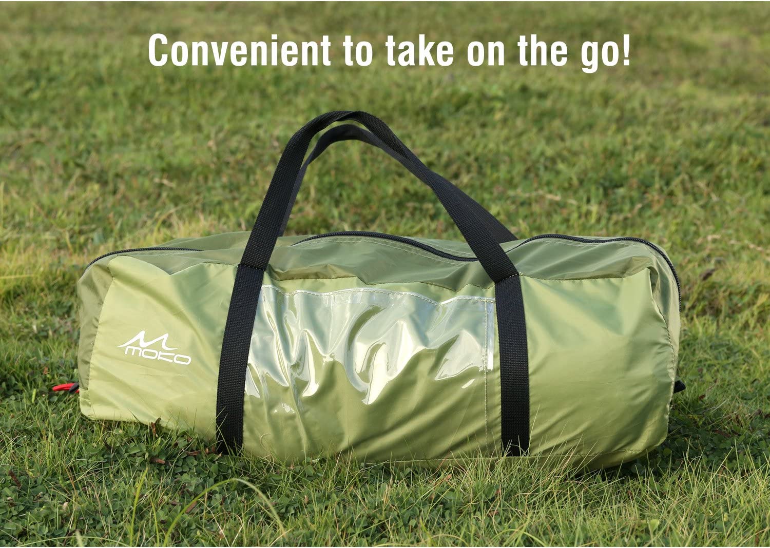 MoKo Emergency Survival Tent, Waterproof Family Camping Dome Tent 3 Person, Portable Outdoor Instant Cabin Tent, 4-Season Double Layer Sun Shelter Shade for Hiking, Backpacking, Mountaineering