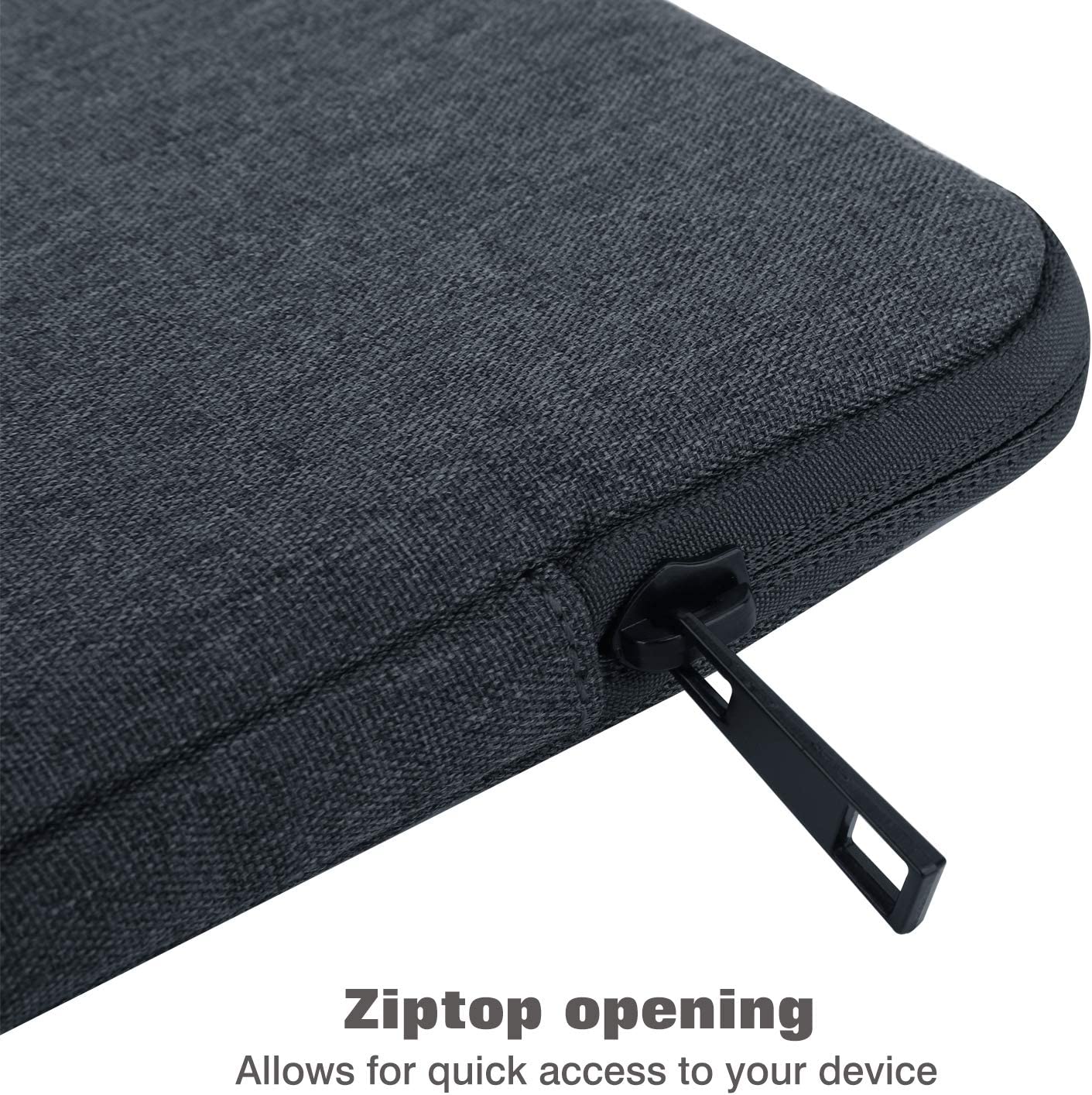 MoKo 12.9 Inch Laptop Sleeve Case Fits iPad Pro 12.9 2021-2018, iPad Pro 12.9 2017/2015, Tab S8+ 12.4", Surface Laptop Go 12.4", Polyester Bag Fit with Apple Pencil and Smart Keyboard, Space Gray