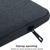 MoKo 12.9 Inch Laptop Sleeve Case Fits iPad Pro 12.9 2021-2018, iPad Pro 12.9 2017/2015, Tab S8+ 12.4", Surface Laptop Go 12.4", Polyester Bag Fit with Apple Pencil and Smart Keyboard, Space Gray