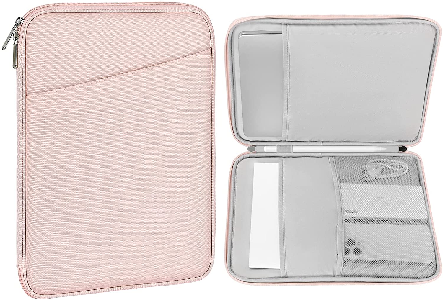 MoKo 9-11 Inch Tablet Sleeve Case, Fits iPad air 5 10.9" 2022, iPad Pro 11 2021-2018, iPad 10.2 2021-2019, iPad Air 4 10.9, Tab S8/A7, Protective Bag Carrying Case with Pocket, Mint Green