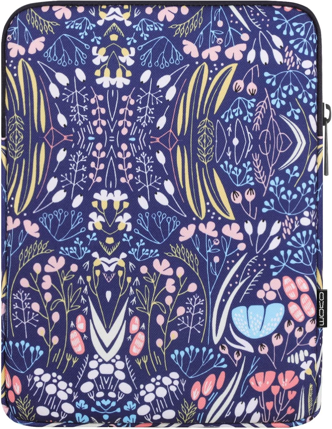 MoKo 12.9 Inch Laptop Sleeve Case Fits Tab S8+ 12.4", iPad Pro 12.9 2021-2018, iPad Pro 12.9 2017/2015, Surface Laptop Go 12.4", Polyester Bag Fit with Apple Pencil and Smart Keyboard, Peacock Blue