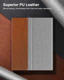 MoKo Case for Microsoft Surface Pro 8 13" Touchscreen 2021 Release Tablet - Portfolio Business Cover Case with Side Pocket and Stylus Holder for Microsoft Surface Pro 8 13-Inch 2021, Light Gray+Brown