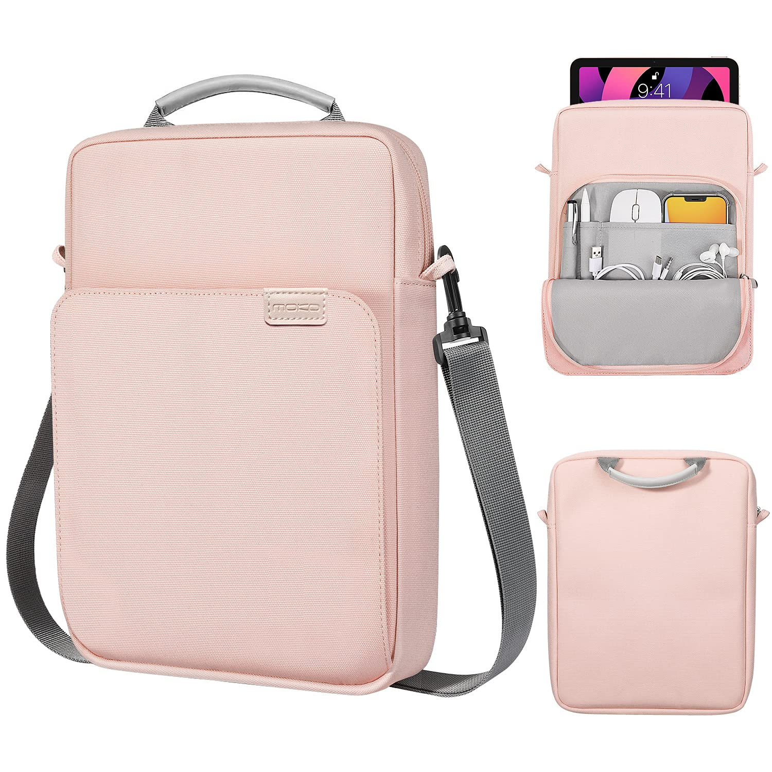 MoKo 9-11 Inch Tablet Sleeve Bag for iPad Air 5 10.9 inch 2022,iPad Pro 11 2021-2018,iPad 10.2/Air 4 10.9,Handle Carrying Case with Shoulder Strap