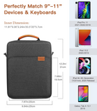 MoKo 9-11 Inch Tablet Sleeve Bag for iPad Air 5 10.9 inch 2022,iPad Pro 11 2021-2018,iPad 10.2/Air 4 10.9,Handle Carrying Case with Shoulder Strap