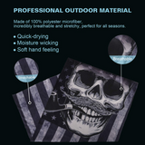 MoKo Halloween Face Mask, 6 Pack Neck Gaiter Shield Scarf Elastic Balaclava Headbands, Windproof Skull Bandana Motorcycle Cycling Riding Skiing