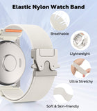 18mm Elastic Nylon Watch Band for Garmin Venu 3S/4 41mm/2S/Vivoactive 4S/Vivomove 3S/Forerunner 265S/255S/255S Music, Quick Release Parachute Buckle Nylon Smartwatch Strap for Men Women