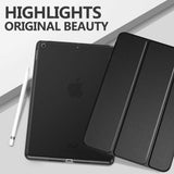 MoKo Case for iPad 10.2 Case iPad 9th Generation 2021/ iPad 8th Generation 2020/ iPad 7th Generation 2019, Slim Stand Hard Back Shell Smart Cover Case for iPad 10.2 inch, Auto Wake/Sleep, Black