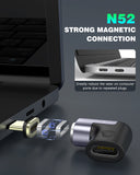 MoKo 140W USB C Magnetisch Adapter, 2 Stück Typ-C Magnet Adapter 24 Pin mit PD Schnellladung/40Gbps Datenübertragung/8K@60Hz für Thunderbolt 3 MacBook Pro/Air/Steam Deck/Switch/PSVR2/ROG Ally,Ellbogen