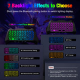 MoKo Bluetooth Wireless Mini Gamepad Chatpad for PS5 Controller, RGB Backlight Keyboard for Playstation 5 with Upgraded Built-in Speaker & 3.5mm Audio Jack for PS5 Controller Accessories