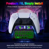 MoKo Bluetooth Wireless Mini Gamepad Chatpad for PS5 Controller, RGB Backlight Keyboard for Playstation 5 with Upgraded Built-in Speaker & 3.5mm Audio Jack for PS5 Controller Accessories
