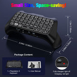 MoKo Bluetooth Wireless Mini Gamepad Chatpad for PS5 Controller, RGB Backlight Keyboard for Playstation 5 with Upgraded Built-in Speaker & 3.5mm Audio Jack for PS5 Controller Accessories