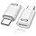 MoKo Lightning Female to USB C Male Adapter, 2 Pack USB-C Male to Lightning Female Adapter for iPhone 15/15 Pro/15 Pro Max/15 Plus, iPad Pro/Air, Support Fast Charging/Data Transfer, Not for Audio/OTG