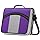 MoKo Zipper Binder, 3 inch 3 Ring Binder with Zipper, 600 Sheet Capacity Oxford Cloth Multi-Pocket School Binder Organizer, Handle and Shoulder Strap Included, Purple & Gray