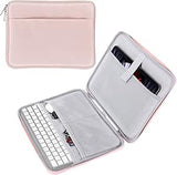 MoKo 9-11" Tablet Tasche Hülle für 11 Zoll iPad Air M2 2024, iPad Pro 11 M4 2024, iPad Air 5/4/3/2/1, iPad 10th/9/8/7 Gen 10,2, Galaxy Tab S9 11" 2023, Polyester Schutzhülle mit Fächer, Rosa