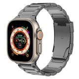 MoKo Titanium Band Compatible with Apple Watch Ultra 3/2/1 49mm,S11/S10 46mm,9/8/7 45mm,SE3/SE2/SE/6/5/4 44mm,3/2/1 42mm,Titanium Replacement Watch Band with Folding Clasp