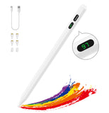 MoKo Stylus Pens for Touch Screens, Fast Charge Stylus Pen for Apple iPad/iPhone/Samsung/Lenovo/IOS/Android Tablets&Smart Phone Universal Stylus Capacitive Screen Pencil with Power Display, White