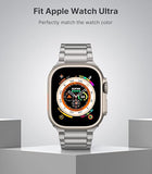 MoKo Titan Armband Kompatibel mit Apple Watch Ultra 3/2/1 Strap 49mm 46mm 45mm 44mm 42mm,Metall Ersatzarmband Uhrenarmband für iWatch SE3/SE2/SE Series 11 10 9 8 7 6 5 4 3 2 1,Silber