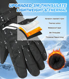 MoKo Wasserdicht Winter Handschuhe Mann Frau, Thermo 3M Thinsulate Handschuh Kalt Wetter, Touchscreen&Anti-Rutsch Griff Ski Handschuh für Snowboarden Radfahren Laufen Wandern Autofahren Outdoor Sport