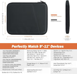 MoKo 9-11 Inch Tablet Sleeve Case,Fits iPad Air 5/4th 10.9,iPad Pro 11 M2 2022-2018,iPad 10th 10.9 2022,Galaxy Tab S9 11,Tab S8/A8/A7 2022,Protective Bag Carrying Case with Pocket, Dark Gray