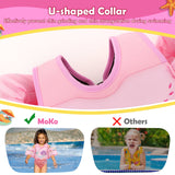 MoKo Toddler Swim Vest - Cute Toddler Floaties with Emergency Whistle for Boys and Girls 13-20-30 lbs Water Wings Arm Band Floaties Swim Training Equipment for Beach Swimming Pool Sea, Mermaid