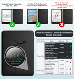 MoKo Detachable Magnetic Case for All-new 7" Kindle Paperwhite 12th Generation 2024 & Kindle Colorsoft 2024/2025,Ultra Clear Back Scratch-Proof Light & Shell Cover with Auto Wake/Sleep, Jade Green