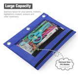 MoKo Pencil Pouch for 3 Ring Binder, 12 Pack Multi-Color Binder Pencil Pouch Bulk, 3 hole Mesh Zipper Pencil Pouch for Binder Office College School Supplies
