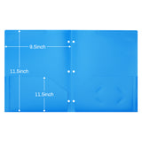 MoKo Durable Plastic Folders with 2 Pockets, 3 Hole Punch Presentation Folders, 12 Count, Letter Size, Assorted Colors