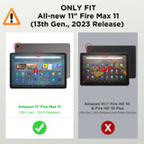 MoKo for Amazon Kindle Fire Max 11 Case (13th Generation, 2023 Release) 11" - Slim Folding Stand Cover Case for Fire 11 Tablet with Auto Wake/Sleep, Dark Gray