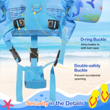 MoKo Kids Swimming Vest, Toddler Floaties, Arm Band Floaties with Adjustable Strap, Swim Jacket Water Wing Pool Float, Water Sports Learning Swim Training Equipment, Blue Shark