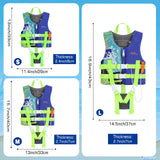 MoKo Swimming Vest for Kids 46-77 lbs, Clearance Children Swim Vests Water Activity Equipment Cute Pattern Watersports Swimming Device for Toddlers Boys Girls, L Size - Indigo