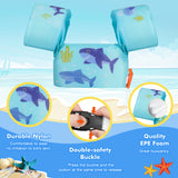 MoKo Swim Arm Band for Kids 20-30-40-50lbs, Clearance Toddler Swim Vest Cute Cartoon Swimming Wings Pool Floats Sleeve Children Water Sports Learning Swim Training Equipment, Blue